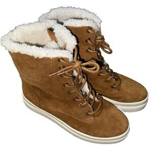 J/Slides Torrie Waterproof Suede Boot Zipper Size 7.5